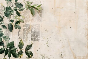 Poster - Wood background ephemera border backgrounds plant paper.