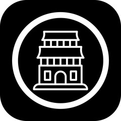 Poster - Pagoda Vector Icon Design