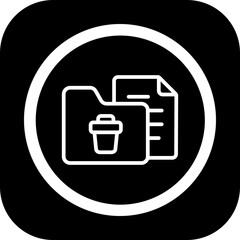 Sticker - Folder Archive Vector Icon Design