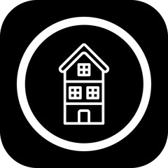 Sticker - House Vector Icon Design