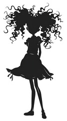 Poster - teenage girl silhouette