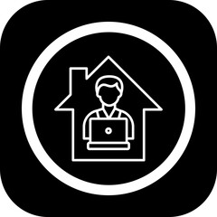 Poster - Work From Home Vector Icon Design