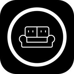 Sticker - Sofa Vector Icon Design