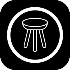 Canvas Print - Stool Vector Icon Design