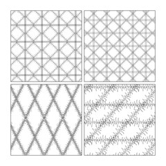 seamless set of patterns with a transparent background. a repeatable background with a diamond squar