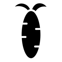 Sticker - Diet Food Carrot Glyph Icon