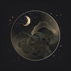 Canvas Print - Surreal aesthetic cloud logo astronomy outdoors universe.