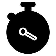 Wall Mural - Hour Stopwatch Timer Glyph Icon