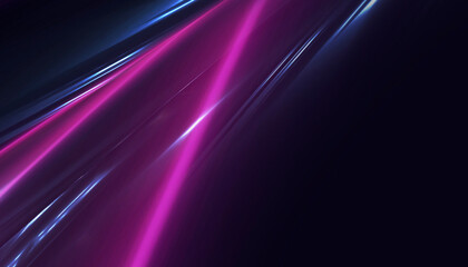 Wall Mural - neon empty stage lamps, pink and purple light, dark corridor, futuristic dark neon portal.