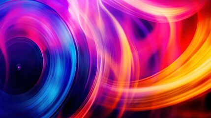 Poster - A vibrant abstract swirl of colors resembling motion and energy.