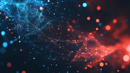 Poster - abstract digital technology background, artificial intelligence