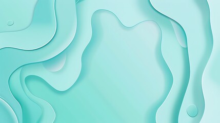 Wall Mural - Turquoise Colour cute shaped plain vector background, Geometric, Shape design