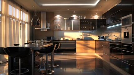 Poster - modern kitchen interior design