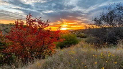 Autumn Equinox: Sunset Mount Panorama, Golden Light and Foliage