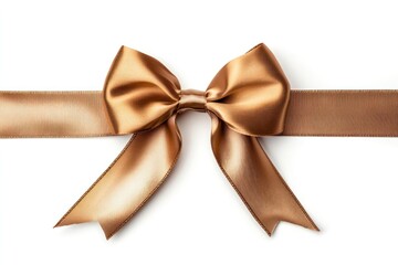 Wall Mural - Elegant golden satin gift bow