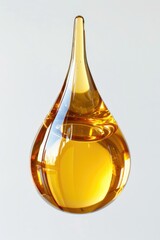 Poster - A single drop of oil sitting on a smooth surface, perfect for illustration or graphic design
