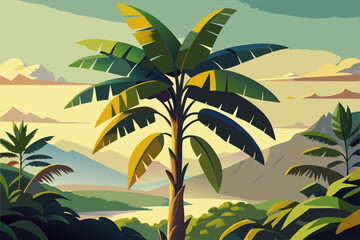 Wall Mural - Tropical jungle plantation banana