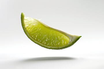 Aufkleber - A slice of lime suspended in mid-air, great for food or drink themed illustrations
