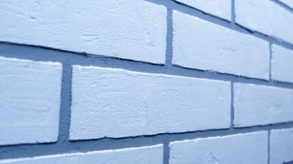 Wall Mural - Decorative plaster in the form of white brick on the wall