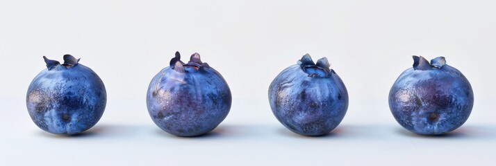 Fresh blueberry isolated over white background.