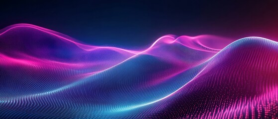 Wall Mural - Big Neon Wave Abstract Background