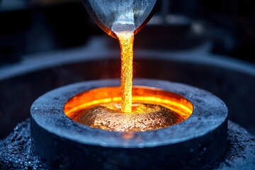 Wall Mural - Molten Metal Pouring into a Mold