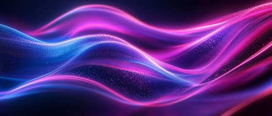 Poster - Big Neon Wave Abstract Background