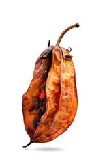 Poster - A close-up shot of a dried orange fruit on a white background