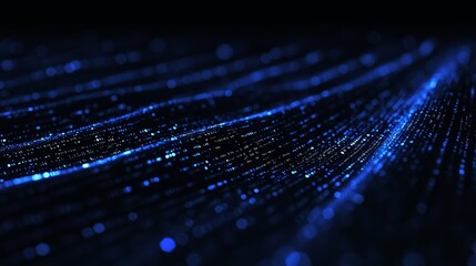 Poster - Particles in digital cyberspace and digital network connections in digital cyberspace.