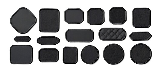 black embroidered patch mockup
