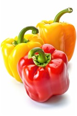 Aufkleber - A trio of vibrant peppers displayed side by side, great for food and kitchen-themed illustrations