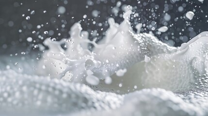Poster - A close-up view of an ocean wave breaking on the shore