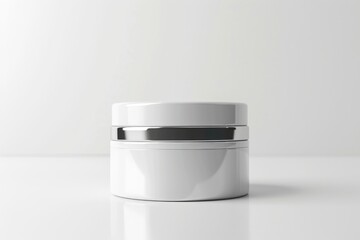 Poster - A white container sits atop a table, ready for use