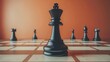 © neiros - Investing and making decisions are symbolized by chess pieces on a board.