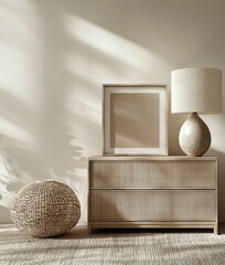 Aufkleber - Modern home mockup, cozy interior background, 3d rendering