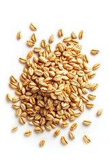 Poster - A pile of oats on a clean white surface