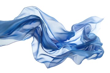 Poster - A high-quality image of a blue fabric on a plain white background, perfect for textile or design projects