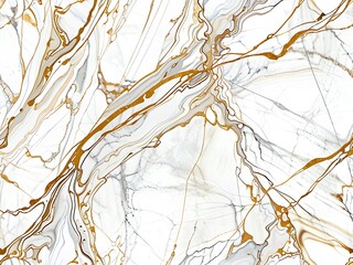 Sticker - Abstract Marble Texture with Golden Veins