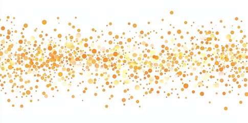 Fototapete - Golden light bokeh background isolated on transparent png with shining particles.