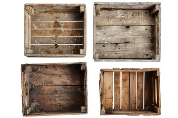 Poster - Four wooden crates stacked together