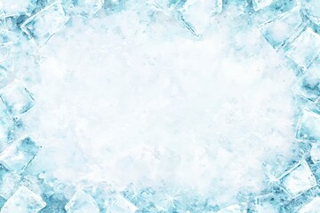 Canvas Print - Backgrounds with icy frost crystals and light reflections