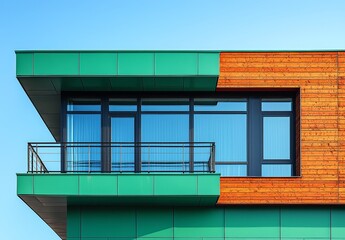 Poster - Modern building materials, contemporary architecture design, structure, glass, concrete, steel, in innovative dynamic visuals