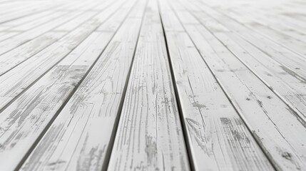 Poster - A black and white photo of a wooden floor