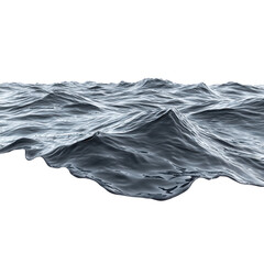 Poster - sleek and reflective metal waves forming a smooth, undulating surface, evoking a sense of modern des