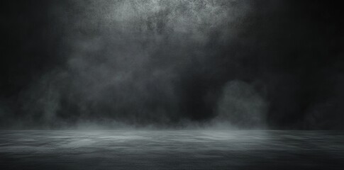 Aufkleber - Dark and light symphony with mystic mist. Fluid fantasy. Abstract dance of fog and light on black background.