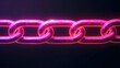 © Phichaphat - Glowing Pink Chain Link Abstract Background