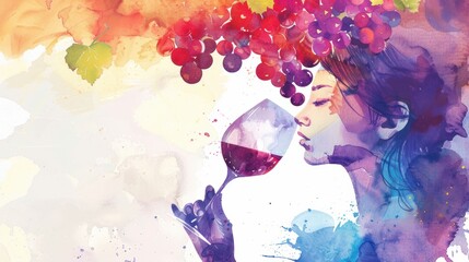 Poster template background of grape wine