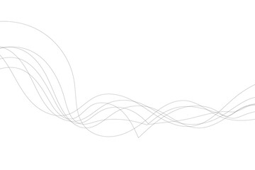 Wall Mural - Line art abstract vector illustration. Wavy lines.