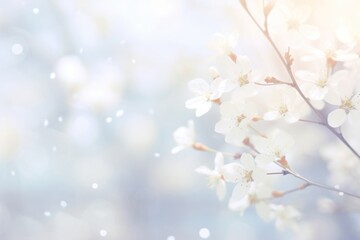 Wall Mural - White backgrounds outdoors blossom.