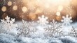 © Nottenaj - 50. Holiday banners fluttering among snowflakes in a festive Christmas backdrop